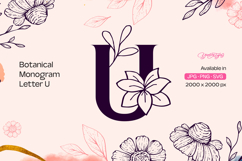 Botanical Monogram Letter U Product Image 1