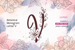 Flower Botanical Monogram V Product Image 1