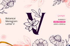 Botanical Monogram Letter V Product Image 1