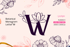 Botanical Monogram Letter W Product Image 1