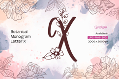 Flower Botanical Monogram X Product Image 1