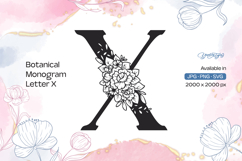 Flower Bouquet Botanical Monogram Letter X Product Image 1