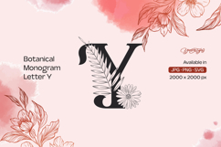 Botanical Flourish Monogram Letter Y Product Image 1