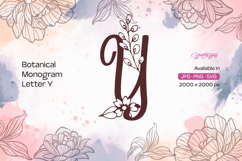 Flower Botanical Monogram Y Product Image 1