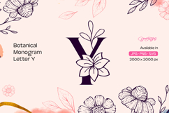 Botanical Monogram Letter Y Product Image 1