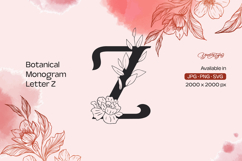 Botanical Flourish Monogram Letter Z Product Image 1
