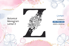 Flower Bouquet Botanical Monogram Letter Z Product Image 1