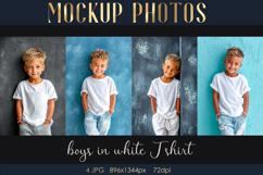 Mockup Photos of toodlers Boys White T-shirt for mockups JPG Product Image 1