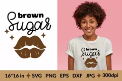 Brown Sugar. Black girl SVG. Black Woman SVG. Melanin SVG. Product Image 1