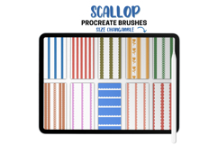 Scallop Procreate Pattern Brushes Stripe Coquette Bow Brush Product Image 5