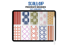Scallop Procreate Pattern Brushes Stripe Coquette Bow Brush Product Image 8