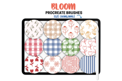 Bloom Procreate Pattern Brushes Floral Fruit Stripe Gingham Product Image 5