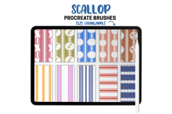 Scallop Procreate Pattern Brushes Stripe Coquette Bow Brush Product Image 6