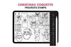 Christmas Coquette Procreate Stamps and Brushes Set Product Image 4