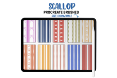 Scallop Procreate Pattern Brushes Stripe Coquette Bow Brush Product Image 9
