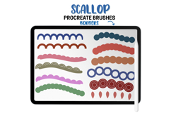 Scallop Procreate Pattern Brushes Stripe Coquette Bow Brush Product Image 4