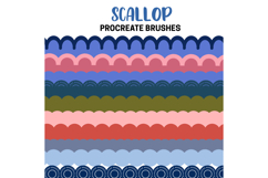 Scallop Procreate Pattern Brushes Stripe Coquette Bow Brush Product Image 3