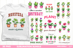 Plants Bundle PNG. Home Plant Quote Sublimation Product Image 1