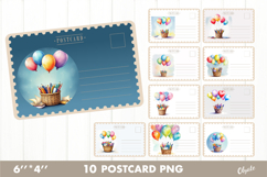 Back to School Card Bundle. Teacher Postcard PNG Product Image 1