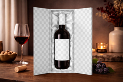 Opened Wine Box Mockup Product Image 2
