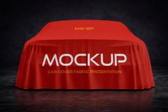 Car Cover Fabric Presentation Mockup Set Product Image 3