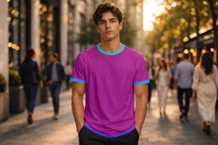 Street Cool Boy wearing T-Shirt Mockup Product Image 3
