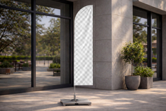 Outdoor Advertising Feather Flag Mockup Product Image 3
