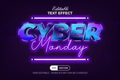 Cyber Monday Text Effect Neon Light Style Product Image 1