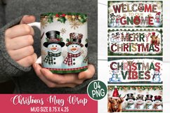 Christmas Mug Wrap Design - Christmas Snowman Sublimation Product Image 1