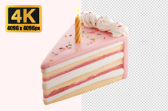 Birthday Cake Slice Transparent PNG Product Image 1