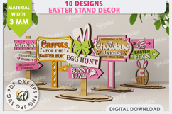 3D Easter Decor Laser Cut Bundle. Easter Stand. Easter Signs Product Image 1