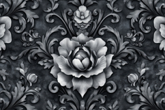Dark Flowers Pattern Background Wallpaper Product Image 1