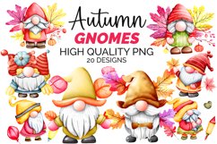 Autumn Gnome Sublimation Bundle - Gnome Autumn Clipart Product Image 1