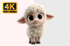 Cute Baby Lamb Transparent PNG Product Image 1