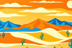 Cartoon Sand desert Landscape Background Product Image 1