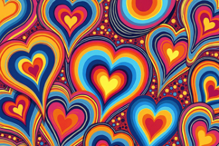 Colorful Hearts Background Product Image 1