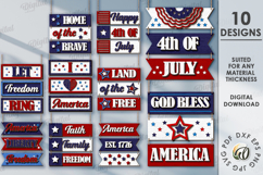 4th of July Wall decor Bundle Lasercut. Home Decor SVG Product Image 1