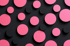 Pink and Black Circles Background Wallpaper Product Image 1