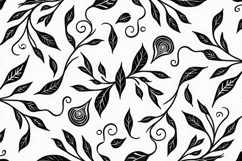 Black Floral Pattern Background Product Image 1