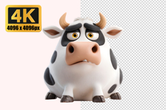 Cow with Sad Expression Transparent PNG Product Image 1