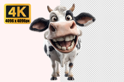 Funny Happy Cow Transparent PNG Product Image 1