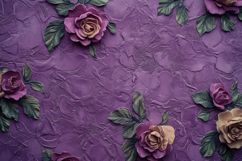 Purple Roses and Purple Background Wallpaper Product Image 1