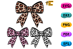 Leopard Bow Svg, Png, Girl Shirt Product Image 1