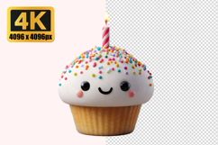 Cake Cup with Candle Transparent PNG Product Image 1