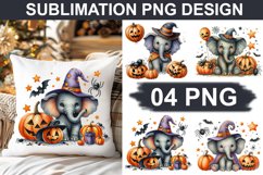 Halloween Elephant - Pillow Sublimation PNG Design Product Image 1