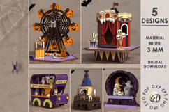 3D Halloween Stands Bundle Laser Cut. Halloween Decor SVG Product Image 1