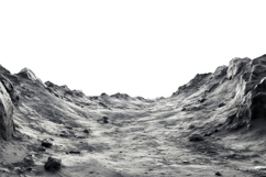 Lunar Landscape Isolated on White Background Product Image 1