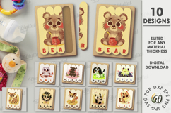 Kids montessori puzzle Bundle Laser Cut. Animal Puzzle SVG Product Image 1