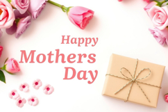 Mother&#039;s Day With Floral Background Product Image 1