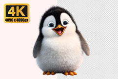 Fluffy Baby Penguin Transparent PNG Product Image 1
